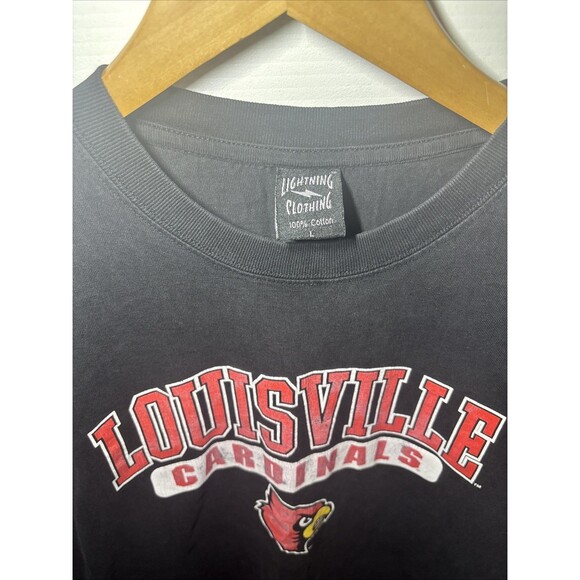 Large Vintage Louisville Y2K Long Sleeve Shirt Lightning Clothing 100% Cotton - Picture 3 of 8